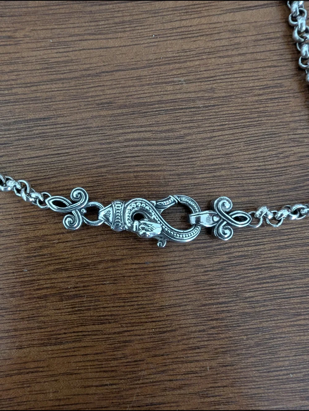 KONSTANTINO Sterling Silver Chain Necklace with Decorative Clasp